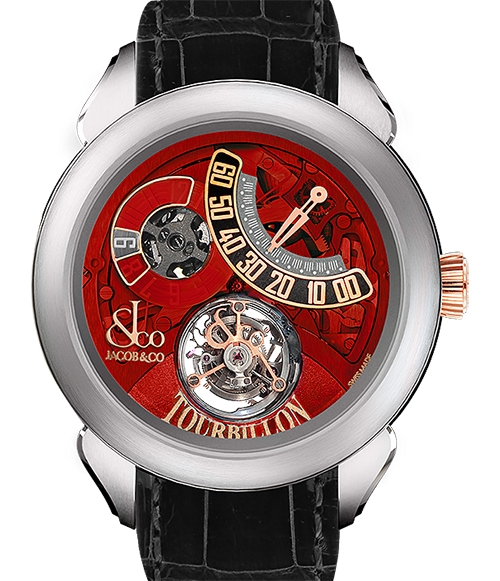 Review Jacob & Co Replica PALATIAL FLYING TOURBILLON RANGE JUMPING HOURS PT510.24.NS.PR.A watch